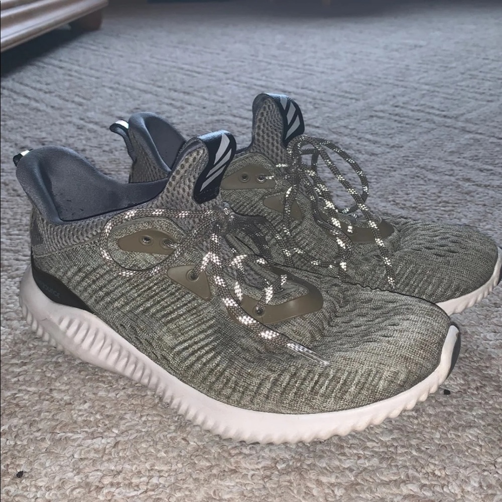 Olive green women’s adidas shoes